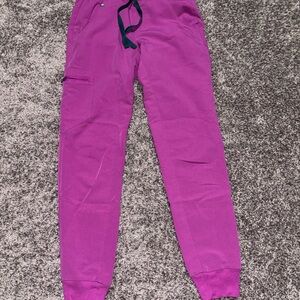 Purple Jogger Scrub Pants and top